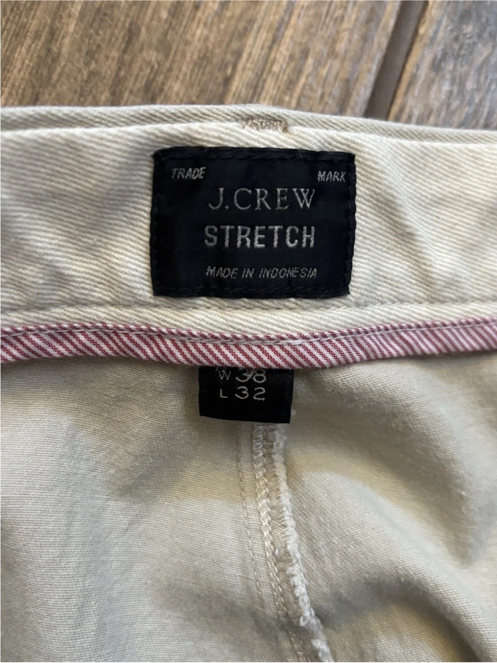 J.Crew 770 Chino Pants Mens 38x32 Khaki Straight Casual Work - Picture 3 of 7